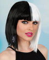 Black & White Bob Wig Womens Cosplay Costume Wigs-Party Land Online